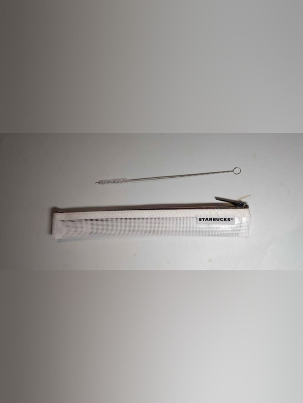 STARBUCKS Cleaning Brush In Zippered Bag *no straw